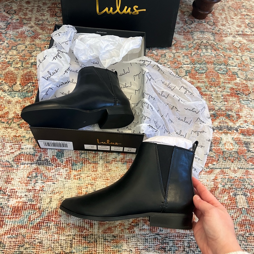 Lulu's Black Ankle Boots